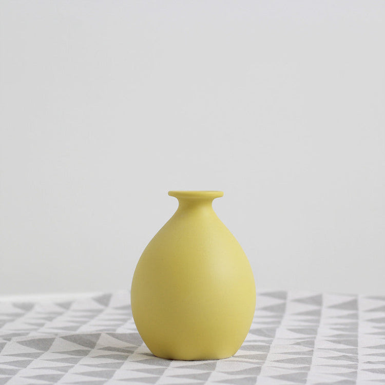 Small ceramic dry vase by FLIPSTYLEZLLC, Nordic-style flower arrangement decoration for modern living room decor.