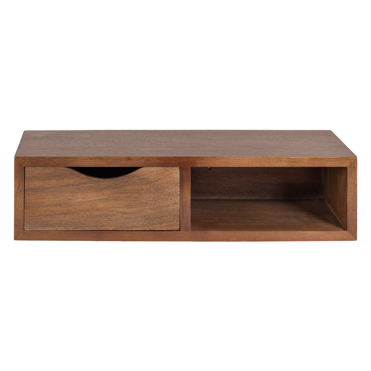Hutton Floating Side Table with Drawer | Modern Wall Mounted Bedside Storage Table