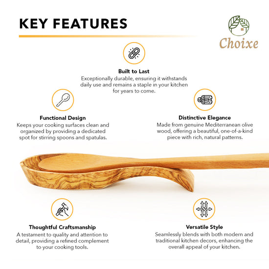 Olive Wood Spoon Rest - Modern Home & Kitchen