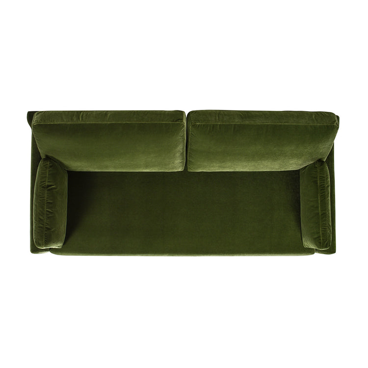 Norbrunn Eco Velvet Lounge Sofa by HouseOfZazla, sustainable modern velvet couch with plush cushions and sleek design.