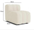 Off-white lamb velvet modern curved sofa by FLIPSTYLEZLLC, showcasing its sleek sectional design and plush upholstery.
