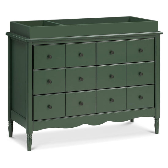 Liberty 6-Drawer Dresser in Forest Green – Versatile Storage with Vintage Charm - Modern Home & Kitchen