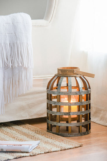 Decorative wooden lantern with handle, ideal for indoor, outdoor, garden, or wedding decor by HouseOfZazla