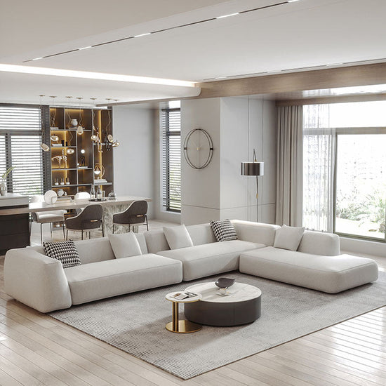 Italian minimalist modular sofa by FLIPSTYLEZLLC, showcasing a sleek, Nordic modern living room couch with clean lines and neutral tones.