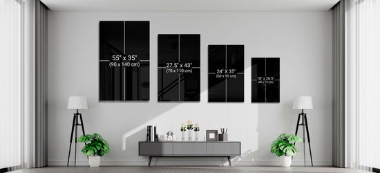 Abstract modern glass wall art by Insigneart USA featuring vibrant colors and sleek tempered glass design for contemporary wall decoration.