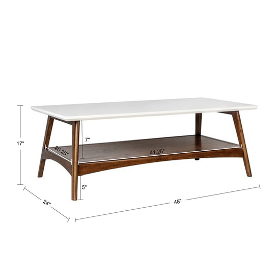 VYSN Blak Hom Classic minimalist coffee table with mid-century wood design and built-in storage in a modern home setting