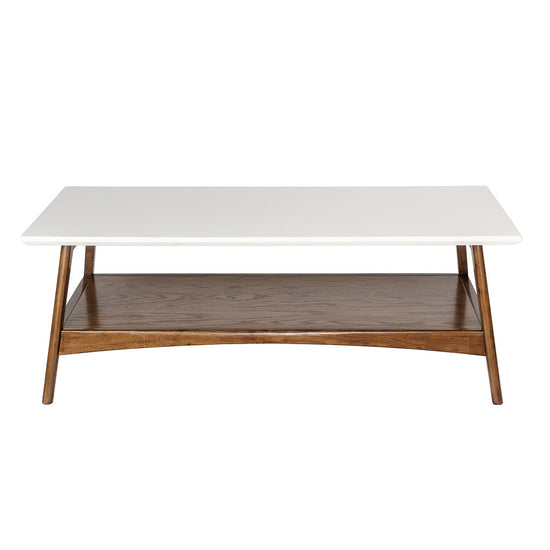 VYSN Blak Hom Classic Minimalist Coffee Table with mid-century wood design and built-in storage in a modern home setting.