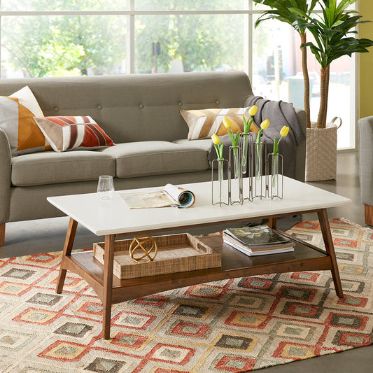 VYSN Blak Hom Classic minimalist coffee table with mid-century wood design and built-in storage for home and garden decor.