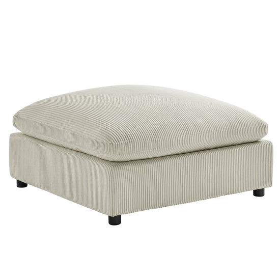 Beige Chelsea Modular Chofa Sofa by HouseOfZazla, a 3-piece plush sectional with soft fabric cushions and modern design.