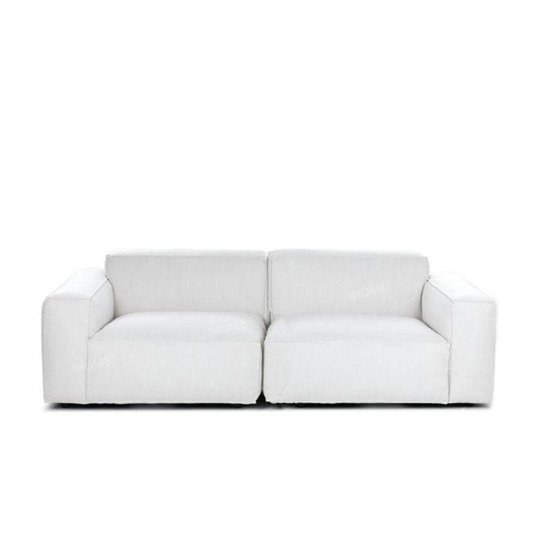 Modern L-shape velvet sofa in tofu fabric, FLIPSTYLEZLLC sectional with sleek design and plush cushions.