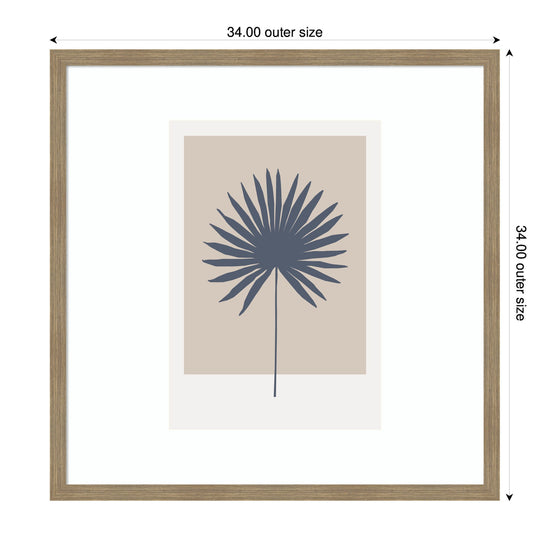 Botanical Palm colorblock framed wall art by kateandlaurel, featuring vibrant tropical leaf design in a modern print.