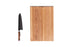 STEELPORT Knife Co. Everyday Knife & Board Set with a wooden maple cutting board and a versatile kitchen knife on a white background.