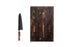 STEELPORT Knife Co. Everyday Knife and Board Set with a stainless steel knife and wooden cutting board on a white background.