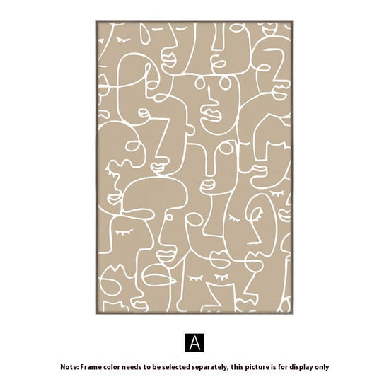 Abstract boho wall art print by Modern Home & Kitchen LLC featuring earth tone canvas posters in multiple sizes and styles.