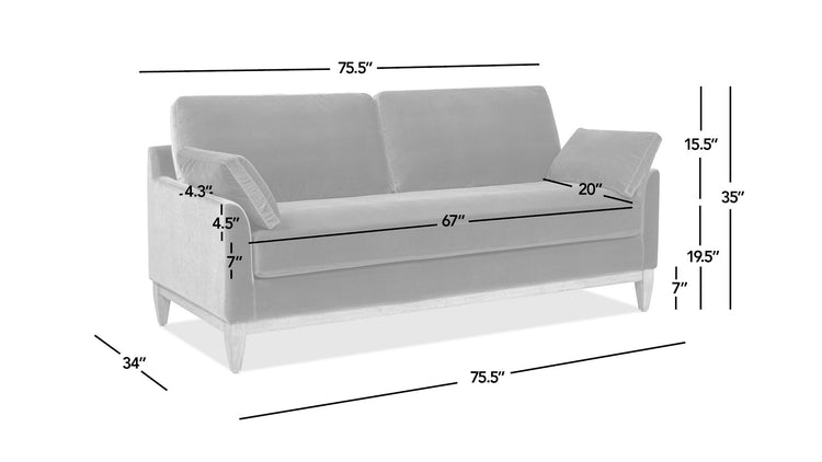 Norbrunn Eco Velvet Lounge Sofa by HouseOfZazla, modern sofa with sustainable velvet upholstery and stylish design.