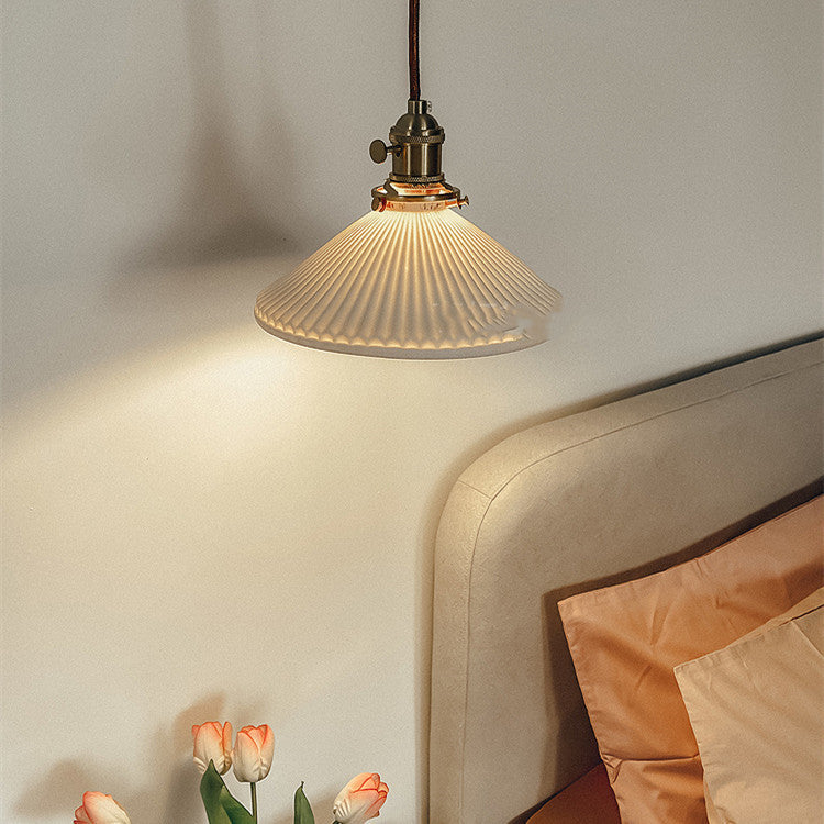 Decorbites Nordic Japanese porcelain chandelier with light-transmitting design, featuring a simple, creative aesthetic.