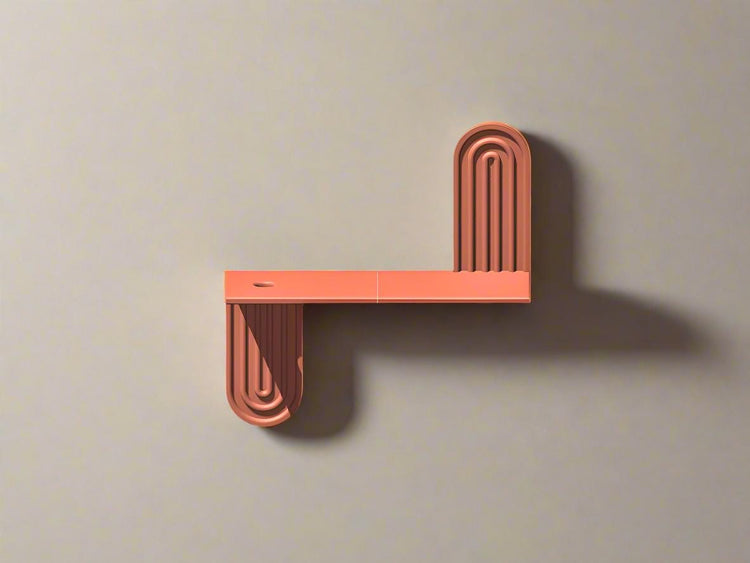 Modern Floating Wall Shelf | Unique Arch Oval 3D Printed Decor Shelf for Entryway