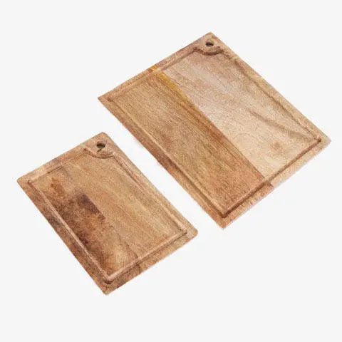 Taglio Mango Wood Cutting Boards (Set of 2) - Modern Home & Kitchen