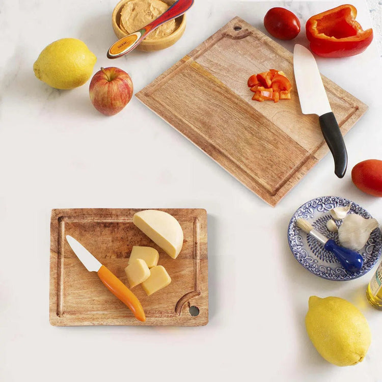 Taglio Mango Wood Cutting Boards (Set of 2) - Modern Home & Kitchen