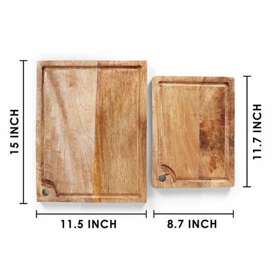 Taglio Mango Wood Cutting Boards (Set of 2) - Modern Home & Kitchen