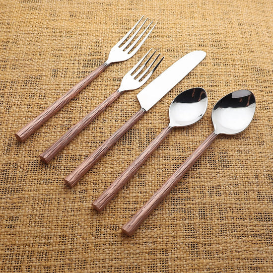 Vinear Flatware, 5- Pc. Place Setting - Modern Home & Kitchen