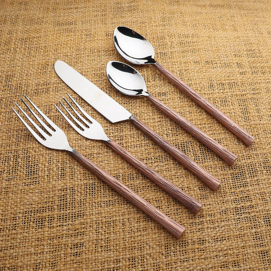 Vinear Flatware, 5- Pc. Place Setting - Modern Home & Kitchen