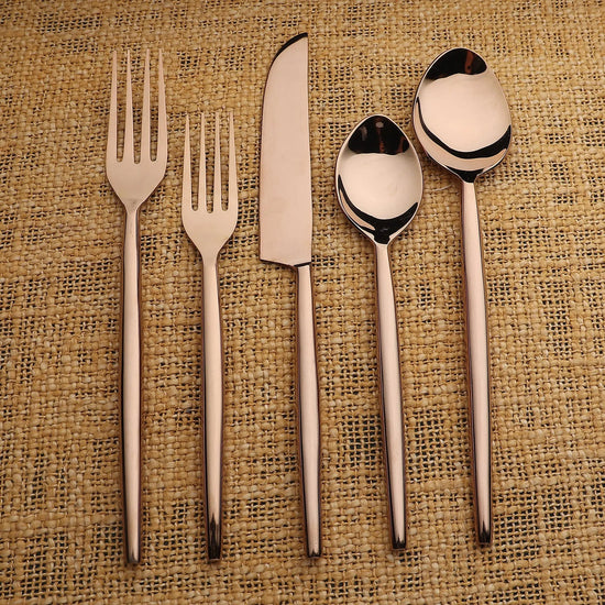 Brio PVD 5 Pc. Flatware Set - Modern Home & Kitchen