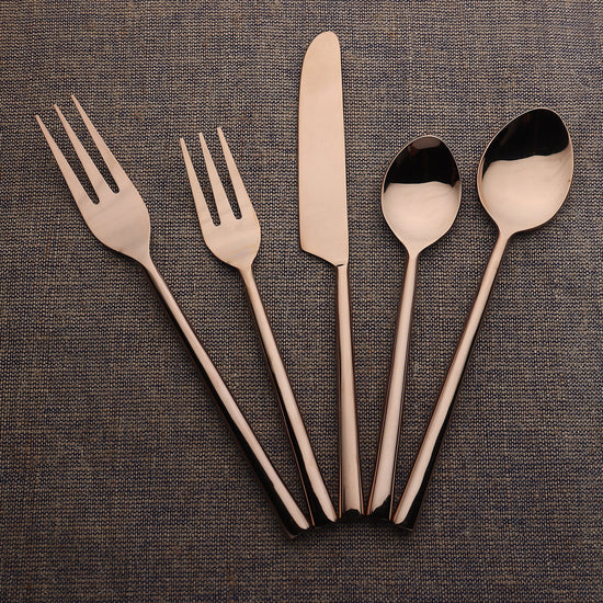 Sundance PVD 5 Pc. Flatware Set - Modern Home & Kitchen