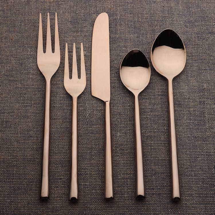 Sundance PVD 5 Pc. Flatware Set - Modern Home & Kitchen