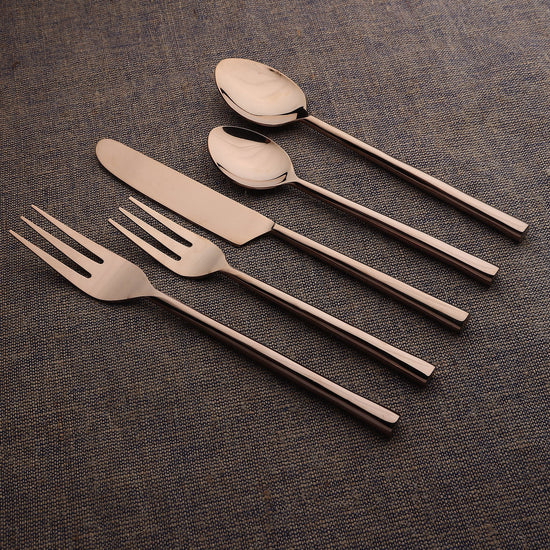Sundance PVD 5 Pc. Flatware Set - Modern Home & Kitchen