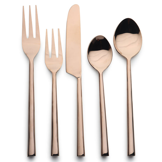 Sundance PVD 5 Pc. Flatware Set - Modern Home & Kitchen