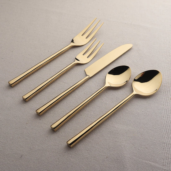 Sundance PVD 5 Pc. Flatware Set - Modern Home & Kitchen
