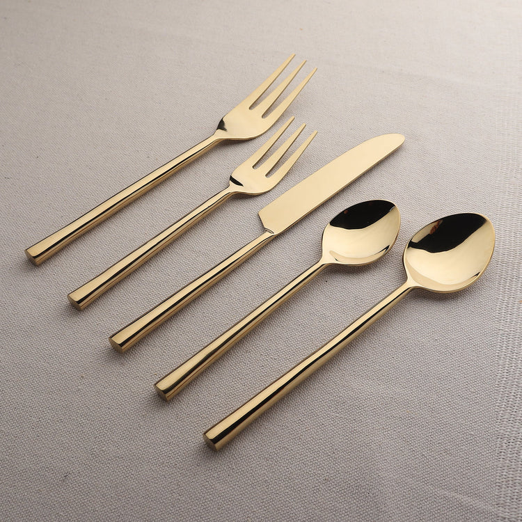 Sundance PVD 5 Pc. Flatware Set - Modern Home & Kitchen