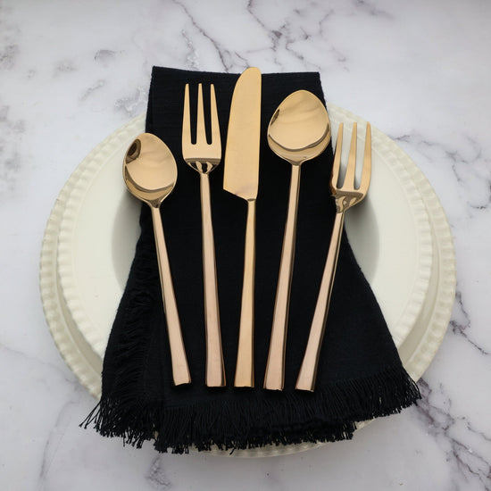 Sundance PVD 5 Pc. Flatware Set - Modern Home & Kitchen