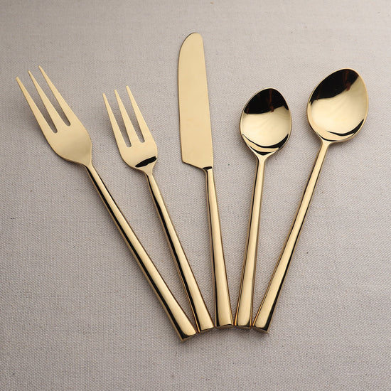 Sundance PVD 5 Pc. Flatware Set - Modern Home & Kitchen