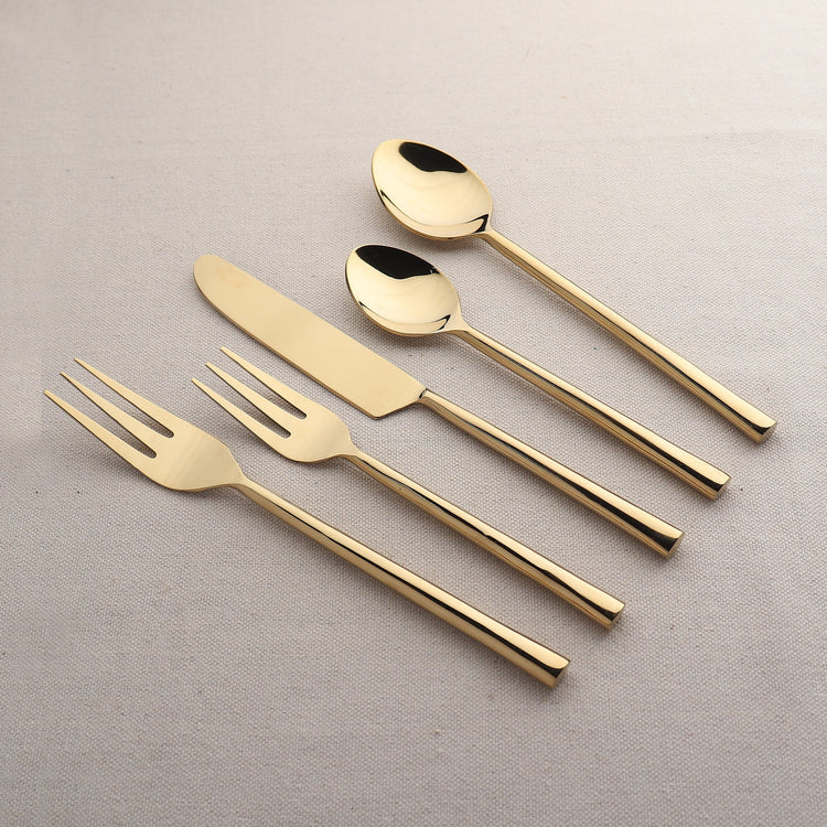 Sundance PVD 5 Pc. Flatware Set - Modern Home & Kitchen