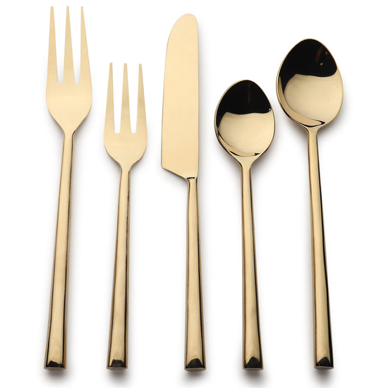 Sundance PVD 5 Pc. Flatware Set - Modern Home & Kitchen