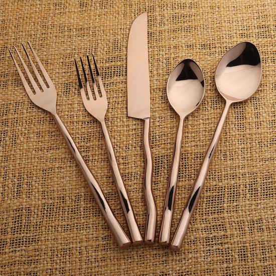 Tedpole PVD Flatware, 5-Pc. Place Setting - Modern Home & Kitchen