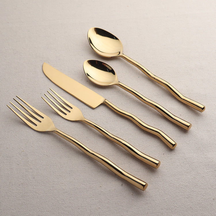 Tedpole PVD Flatware, 5-Pc. Place Setting - Modern Home & Kitchen