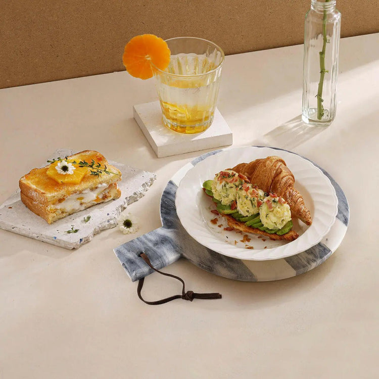 Barolo Striped Marble Cheese Board - Modern Home & Kitchen