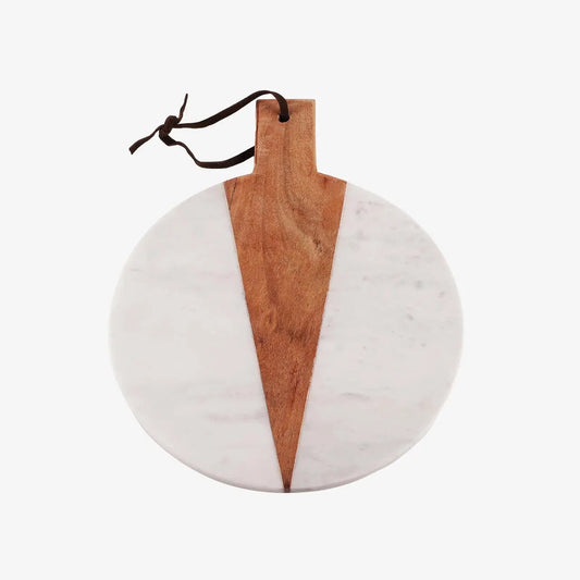 Cupid Marble Wood Round Platter - Modern Home & Kitchen