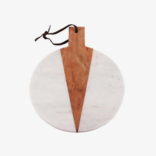 Cupid Marble Wood Round Platter - Modern Home & Kitchen