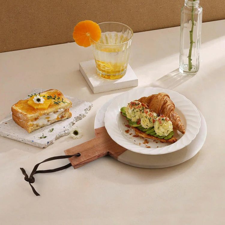 Cupid Marble Wood Round Platter - Modern Home & Kitchen