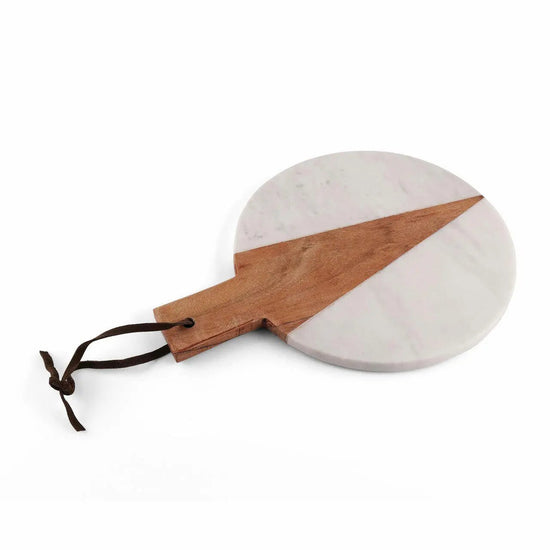 Cupid Marble Wood Round Platter - Modern Home & Kitchen