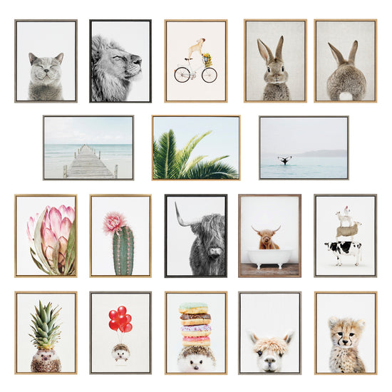 Black and white moose framed canvas wall art by Amy Peterson Art Studio, featuring a detailed moose illustration.