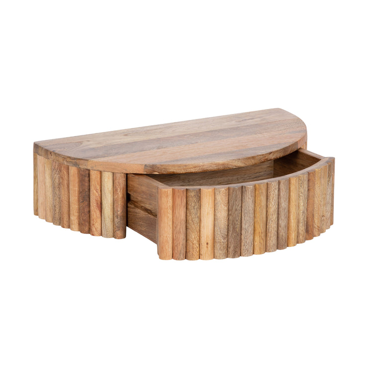 Reid Ribbed Floating Side Table | Modern Wall Mounted Bedside Table Decor