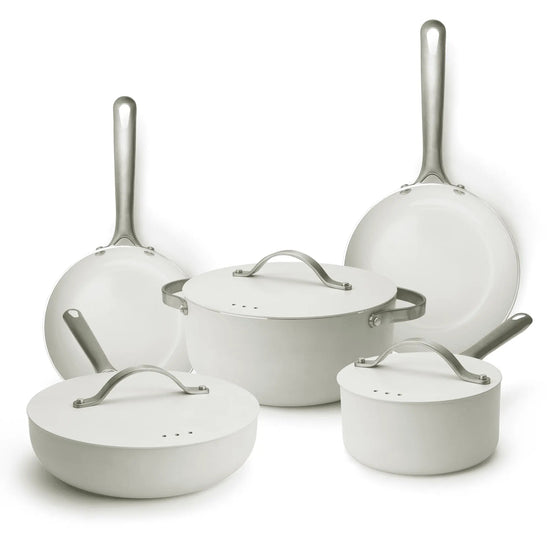 Alva Cookware 8-piece cookware set with pots and pans, stainless steel lids, suitable for all stove types, kitchen cooking essentials