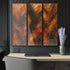 Vibrant abstract acrylic triptych wall art by DipaliZ, featuring bold colors and modern design for contemporary home decor.