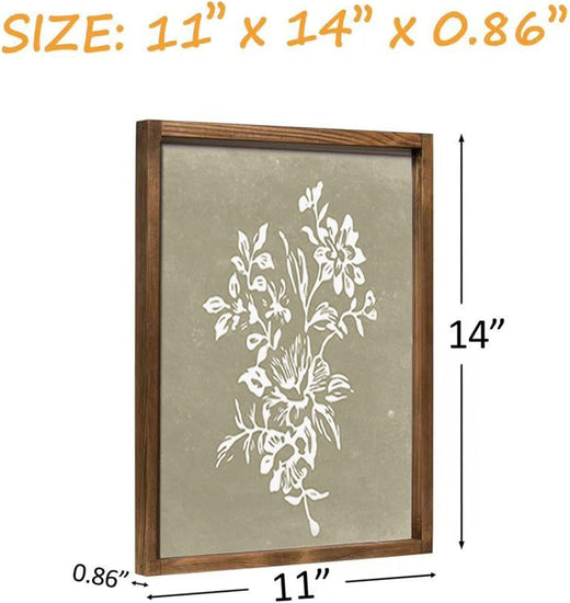 Framed Botanical Print Wall Art Set of 4 - Modern Home & Kitchen