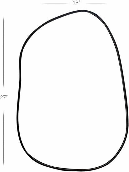 Modern Asymmetrical Wall Mirror – Squiggly MDF Wood Artistic Design - Modern Home & Kitchen